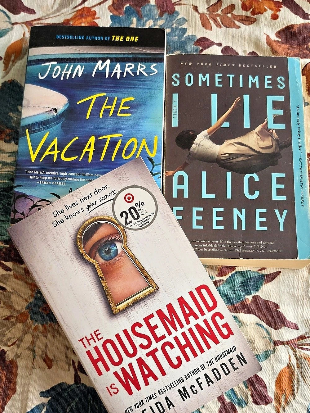 Three Paperback Thriller Books Bundle